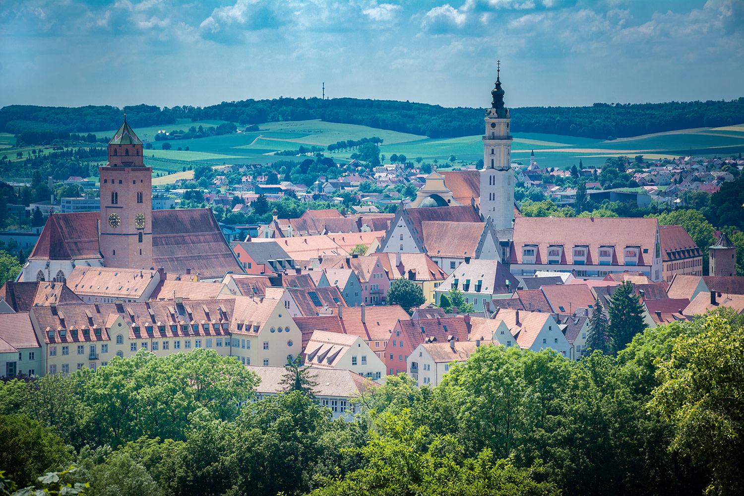 Blick auf die Altstadt von Donauwörth - Bayern