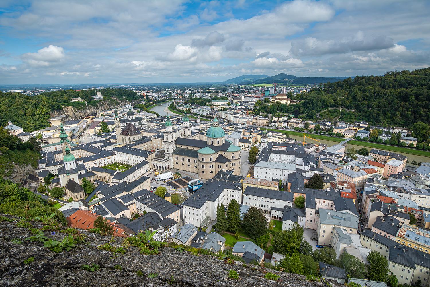 Blick auf die Altstadt von Salzburg in Österreich