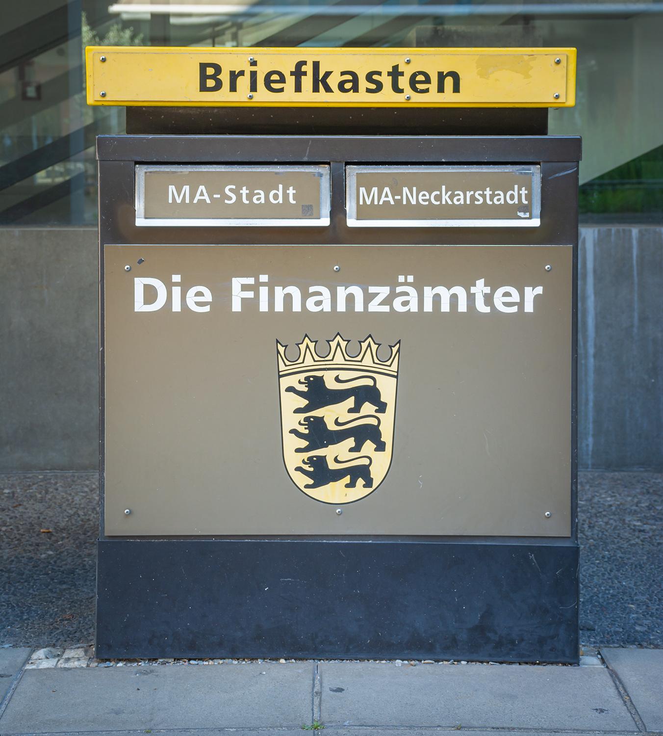 Briefkasten - Die Finanzämter - Mannheim