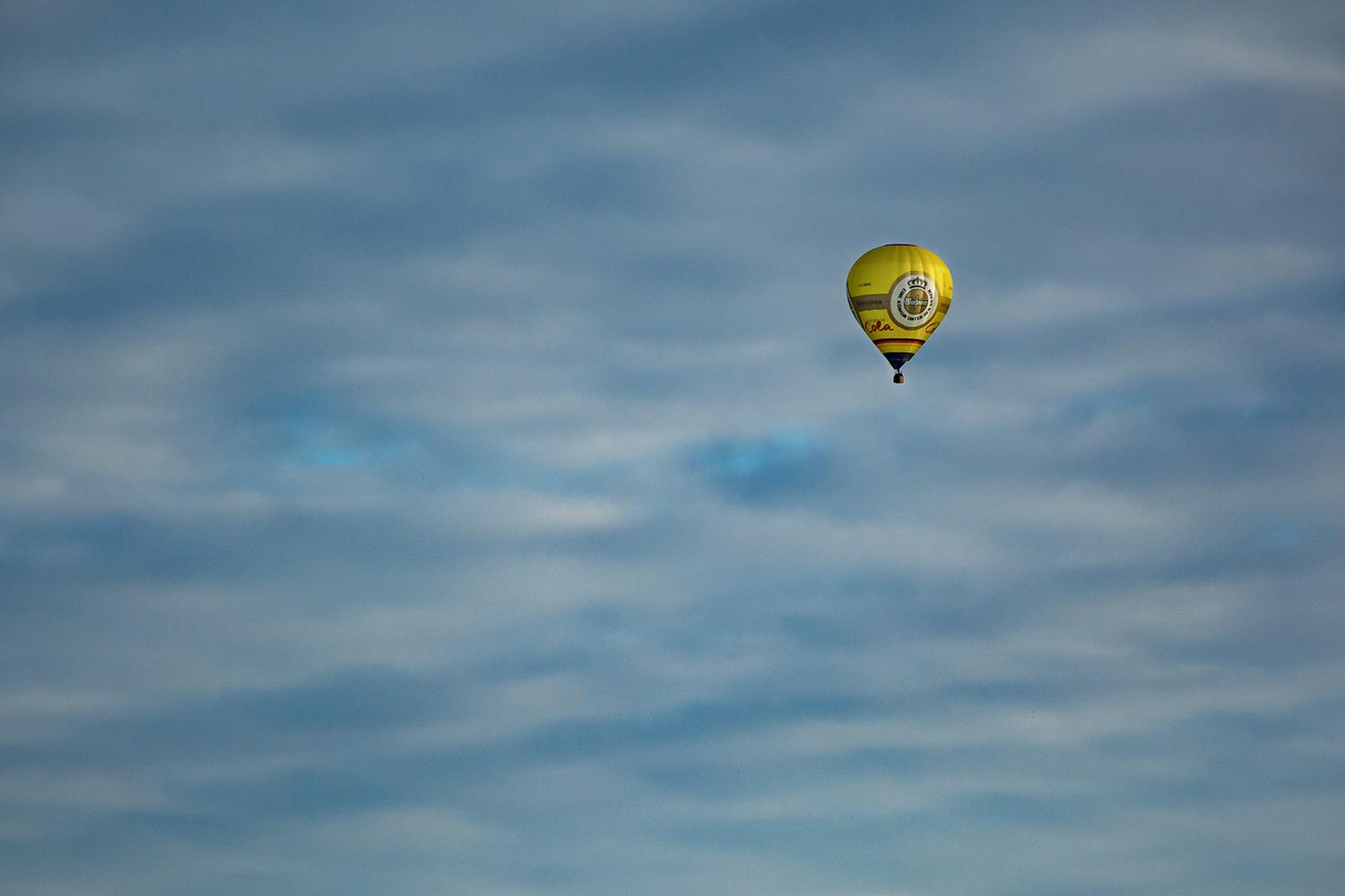 Ein Heißluftballon über Meiningen - Thüringen