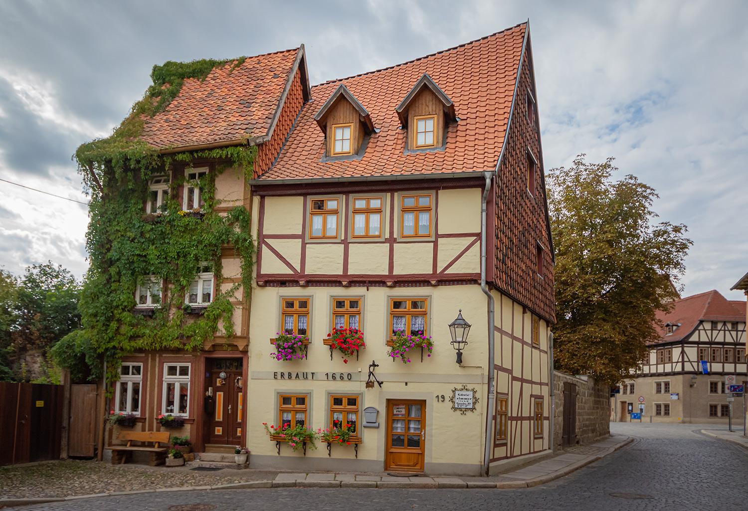 Erbaut 1660 - Fachwerk in Quedlinburg - Sachsen-Anhalt