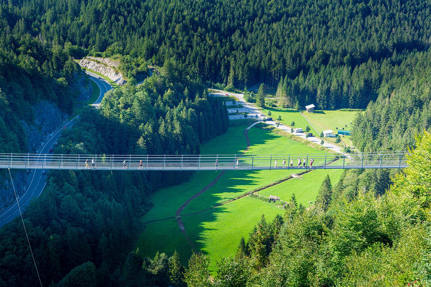 Hängebrücke "Highline 179" bei Reutte in Tirol - Österreich