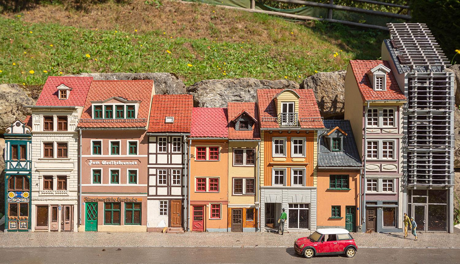 Häuserzeile in der Eisenacher Innenstadt - Thüringen