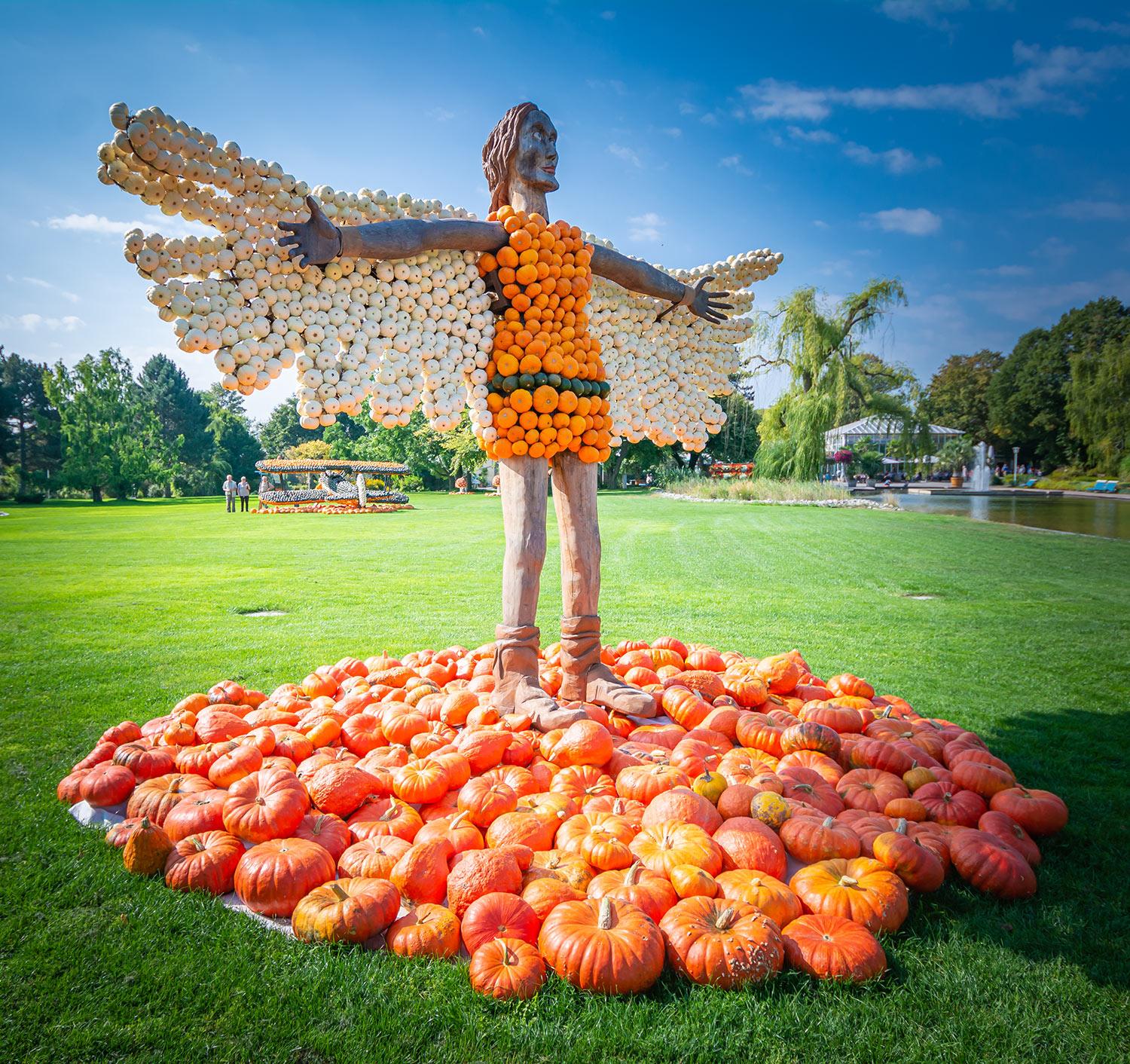 Kürbisausstellung egapark Erfurt 2018 - Ikarus