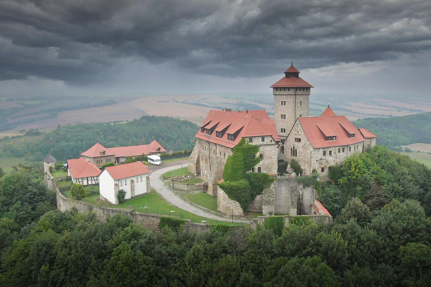 Luftbild der Veste Wachsenburg - Thüringen