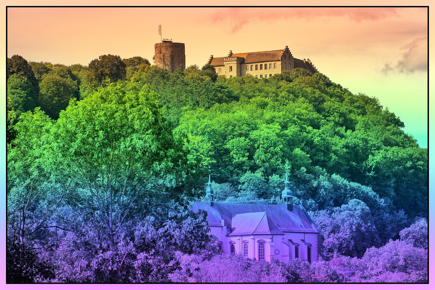 Schloss Saaleck und Maria Immaculata bei Hammelburg - Bayern