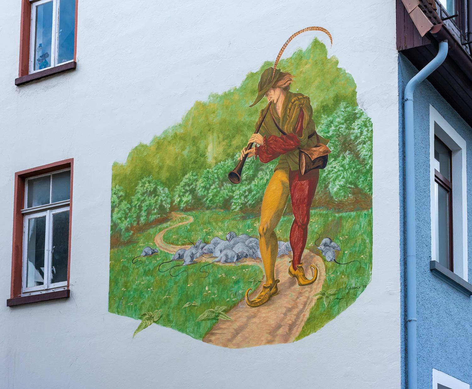 Wandgemälde der Rattenfänger in Hameln - Niedersachsen