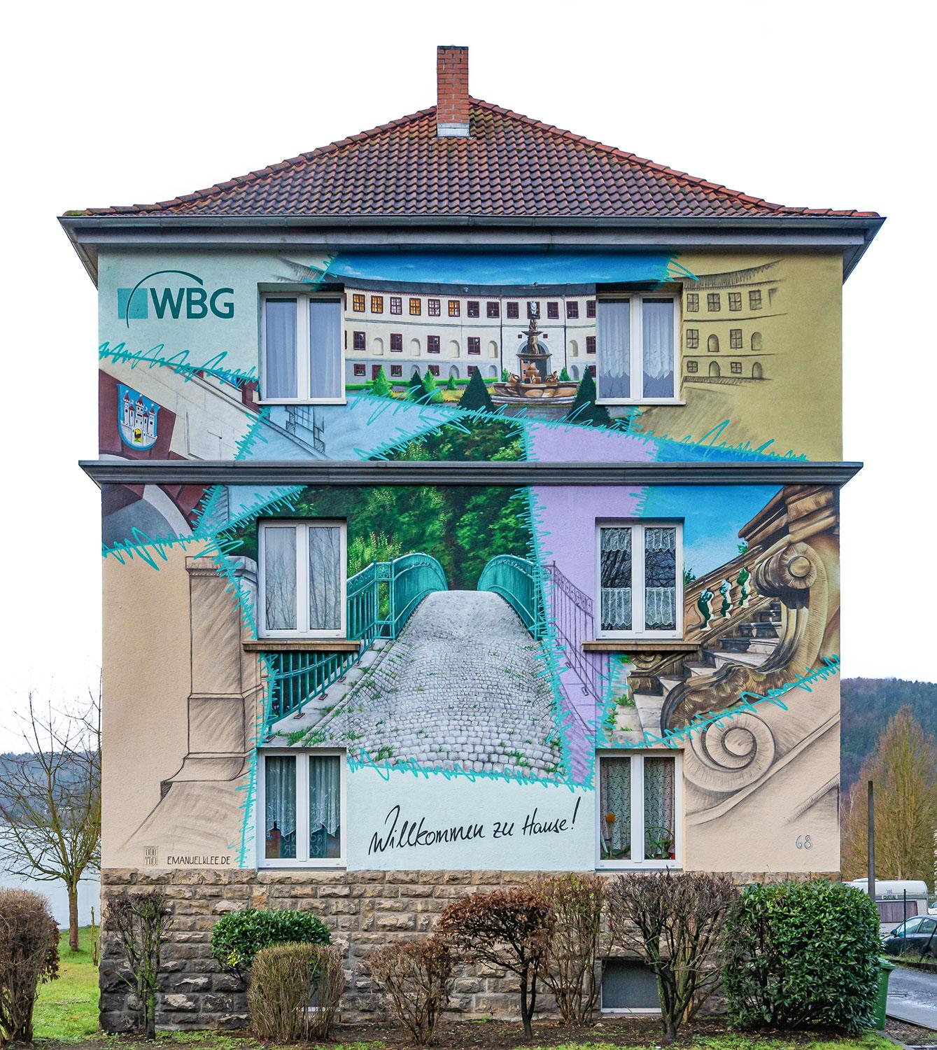 Willkommen zu Hause - Graffiti in Meiningen (Thüringen)
