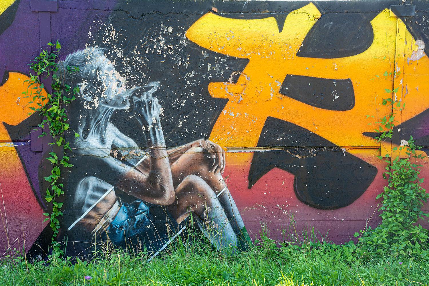 Zwei Welten - Graffiti in Meiningen (Thüringen)